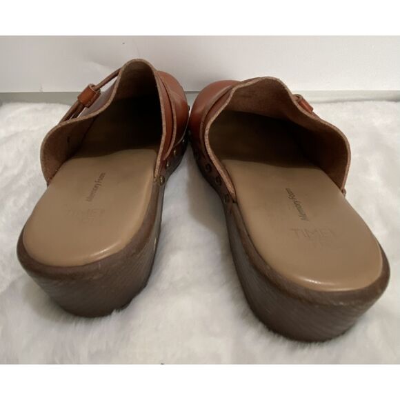Time and True Women's Brown Clog Block Heel Memory Foam Size 8 Pre-Owned - Picture 4 of 7